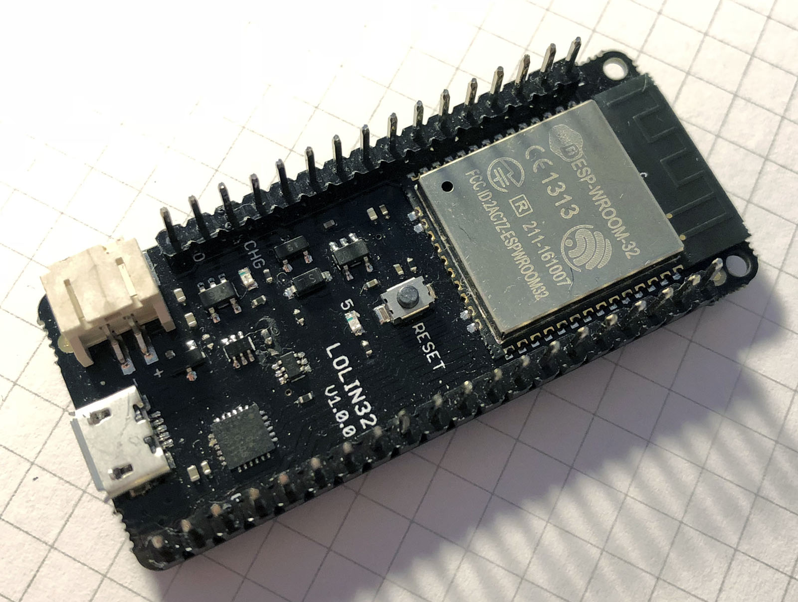 The WEMOS LOLIN32 development board