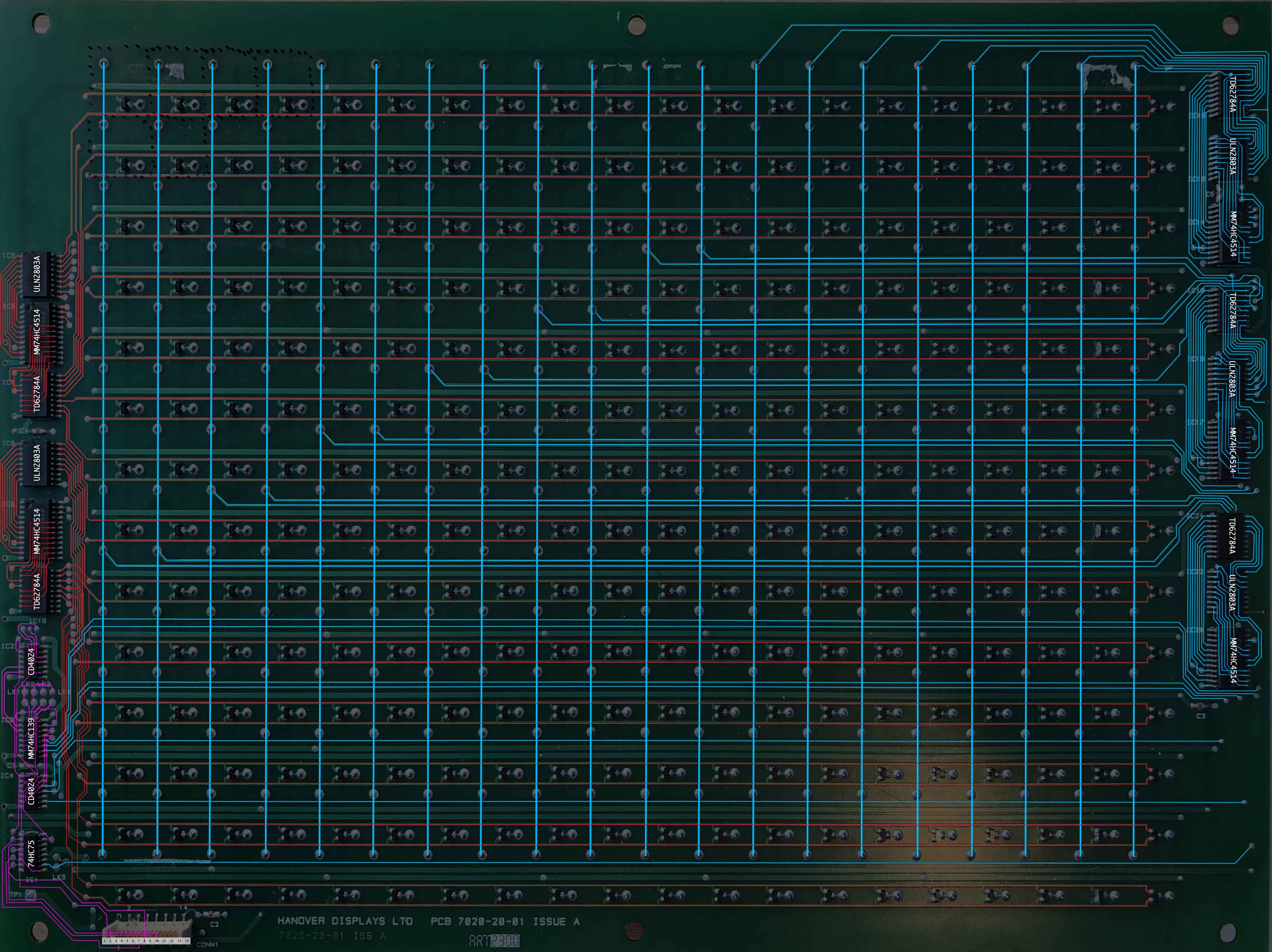 Reverse-engineered track layout of the dot board